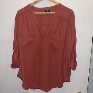 Torrid Three Quart Length Sleeve Blouse